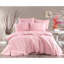 Alena Home Gold Serisi Düz Açık Pembe 240 x 260 cm Çift Kişilik Nevresim Takımı