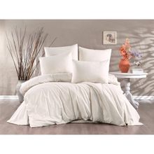 Alena Home Gold Serisi Düz Ekru 240 x 260 cm Çift Kişilik Nevresim Takımı