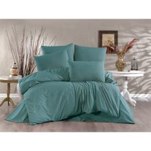 Alena Home Gold Serisi Düz Yeşil 240 x 260 cm Çift Kişilik Lastikli Çarşaflı Nevresim Takımı