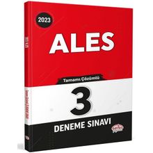ALES Tamamı Çözümlü 3 Deneme Sınavı - Editör Yayınları