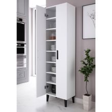 Alesta Life 2 Kapaklı 8 Raflı Beyaz Çok Amaçlı Dolap