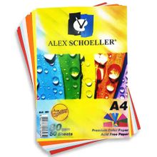 Alex Schoeller A4 80 gr 50'li Karışık Renkli Fotokopi Kağıdı