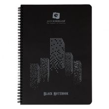 Alex Schoeller A4 Black Notebook 120 gr 60 Yaprak Siyah Spiralli Defter