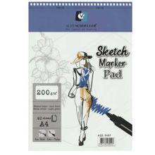 Alex Schoeller ALX-0427 A4 200 GR 40 Lı Spiralli Sketch-Marker Pad