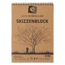 Alex Schoeller ALX-1022 A4 Kraft Spiralli 60'lı Bloknot