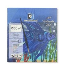 Alex Schoeller ALX-8844 12 Yaprak 20x20 cm 300 gr Suluboya Blok
