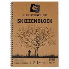 Alex Schoeller Blok Kraft Yan Spiralli A4 90 gr 60 Yaprak Defter