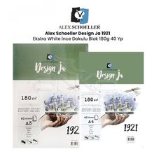 Alex Schoeller Design Ja 1921 Ekstra White İnce Dokulu 180 gr 40 Yaprak Blok Resim Defteri