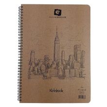 Alex Schoeller Kraft 70 gr A4 80 Yaprak Kareli Sert Kapak Spiralli Defter