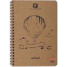Alex Schoeller Spiralli Kraft Sert Kapak 70 gr A4 80 Yaprak Düz Defter