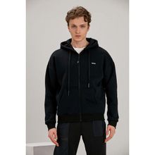 ALEXANDERGARDI Fermuarlı Siyah Kapüşonlu Sweatshirt