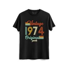 Alfa 93904 Vintage 1974 Original Parts Siyah Kadın T-shirt