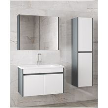 Alfa Banyo Estella-Ea 80+35 cm MDF Aynalı Boy Dolaplı Banyo Dolabı Takımı