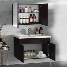 Alfa Banyo Viola Siyah 80 CM Banyo Dolabı Takımı