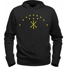 Alfa Tshirt Adige Kafkas Siyah Kapşonlu Erkek Sweatshirt