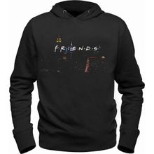 Alfa Tshirt Friends Kapşonlu Siyah Erkek Sweatshirt