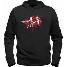 Alfa Tshirt Pulp Fiction Siyah Kapşonlu Erkek Sweatshirt