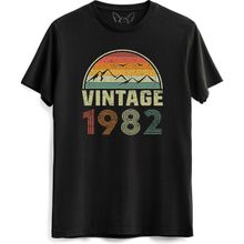 Alfa Tshirt Vintage 1982 Eskitme Siyah Erkek T-shirt