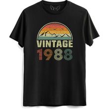 Alfa Tshirt Vintage 1988 Eskitme Siyah Erkek T-shirt