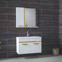 Alfa Yeni Gold Beyaz 80 cm Banyo Takımı