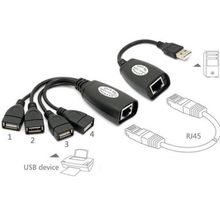 Alfais 4406 50 mt 4 Port Cat RJ45 USB Hub Ek Uzatma Extender