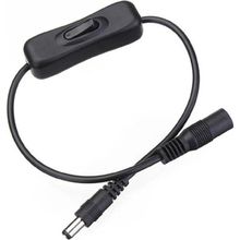 Alfais 4462 5.5x2.1 mm Anahtarlı DC Dişi Erkek Adaptör Güç Power Bağlantı Kablosu