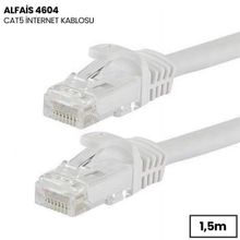Alfais 4604 Cat5 Cat5e Ethernet Patch 1.5 m İnternet Modem Adsl Kablosu