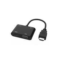 Alfais 4671 HDMI To HDMI + VGA Monitör Çevirici Ps4 Dönüştürücü Switch Splitter Adaptör