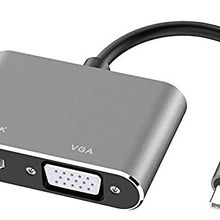 Alfais 4728 USB Type-C To HDMI VGA 3.1 4K Çevirici Dönüştürücü Adaptör