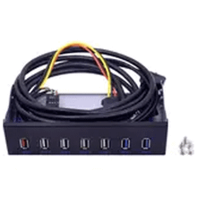 Alfais 4731 Floppy Ön Panel 7 Port USB Çoklayıcı Hub 5.25 inç USB 3.0 2.0 Hızlı Şarj Disket Yuvası