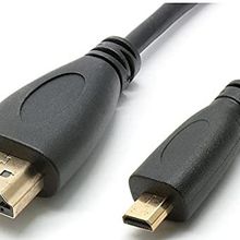 Alfais 4776 Micro to Siyah 5 m Çevirici Dönüştürücü HDMI Adaptör Kablosu