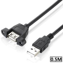 Alfais 4885 0.5 mt 50 cm Dişi Erkek Panel Tipi Data USB Uzatma Kablosu