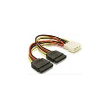 Alfais 4929 Ikili Çift Sata Power 4 Pin Güç Kablosu