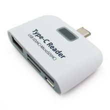 Alfais 4941 Type C USB 3.1 Kart Okuyucu Micro USB SD Card Reader Çevirici
