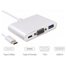 Alfais 4961 USB 3.1 Type C to Vga USB 3.0 Çevirici Dönüştürücü Adaptör Kablosu