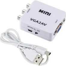 Alfais 5004 VGA To Av 3 RCA 1080P Video 3.5 mm Destekli Çevirici Dönüştürücü Adaptör