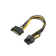 Alfais 5062 Bakır 20 cm Sata To 6+2 Pin 8 Pin Ekran Kartı Power Çevirici Kablo