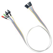 Alfais 5064 Switch On/Off Anakart Led Işıklı Power ve Reset Açma Kapama Butonu Kablosu