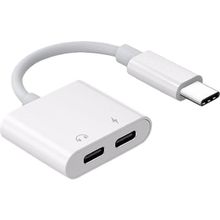 Alfais 5067S Type C to Kulaklık Hızlı Şarj Giriş Çevirici Çoklayıcı Çoğaltıcı Splitter Adaptör