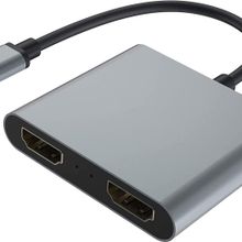 Alfais 5257 Type C HDMI 4K 60 hz Splitter Switch Ekran Monitör Çoğaltıcı Çoklayıcı