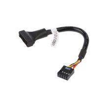 Alfais AL-4584 9 Pin USB 2.0 Dişi 19 Pin USB 3.0 Erkek Çevirici Dönüştürücü Adaptör Kablosu