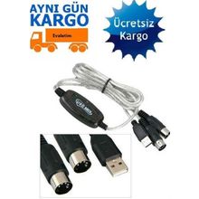 Alfais AL-4590 USB Midi Kablosu Çevirici Dönüştürücü Adaptör