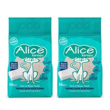 Alice Kartopu İnce Taneli Beyaz Sabun Kokulu 2x10 lt Kedi Kumu