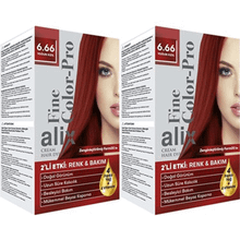 Alix 6.66 Yoğun Kızıl 50 ml 2'li Set Kit Saç Boyası