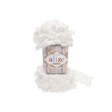 Alize 055 Beyaz Puffy El Örgü İpi