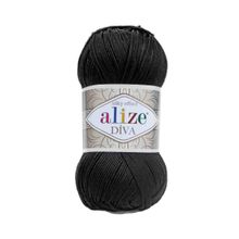 Alize 060 Siyah Diva El Örgü İpi