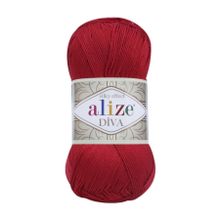 Alize 106 Kırmızı 5'li Diva El Örgü İpi