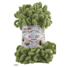Alize 485 Soft Yeşil 5'li Puffy 100 gr El Örgü İpi