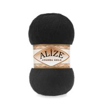 Alize 60 Siyah 5'li Angora Gold El Örgü İpi
