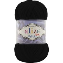 Alize Velluto 60 Siyah Yünlü İplik